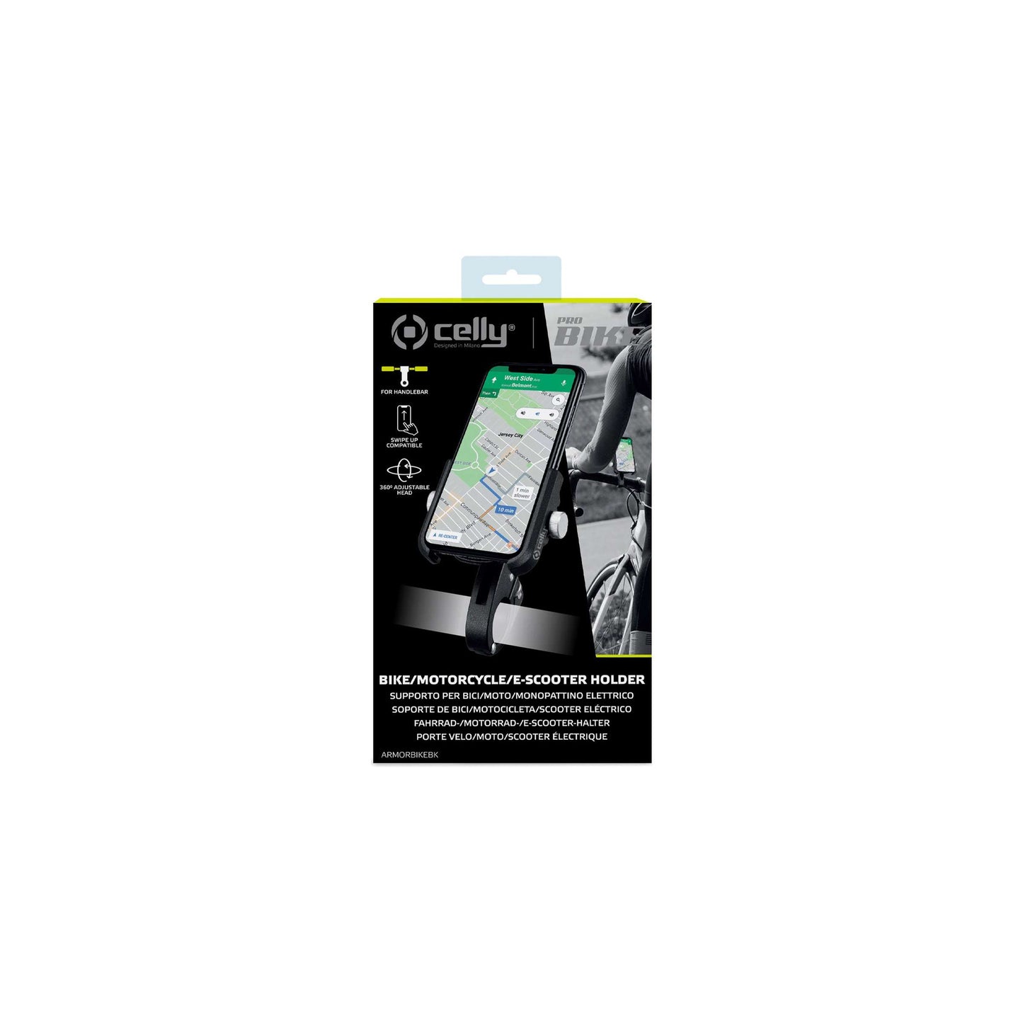 Celly Telefoonhouder Armorbike zwart