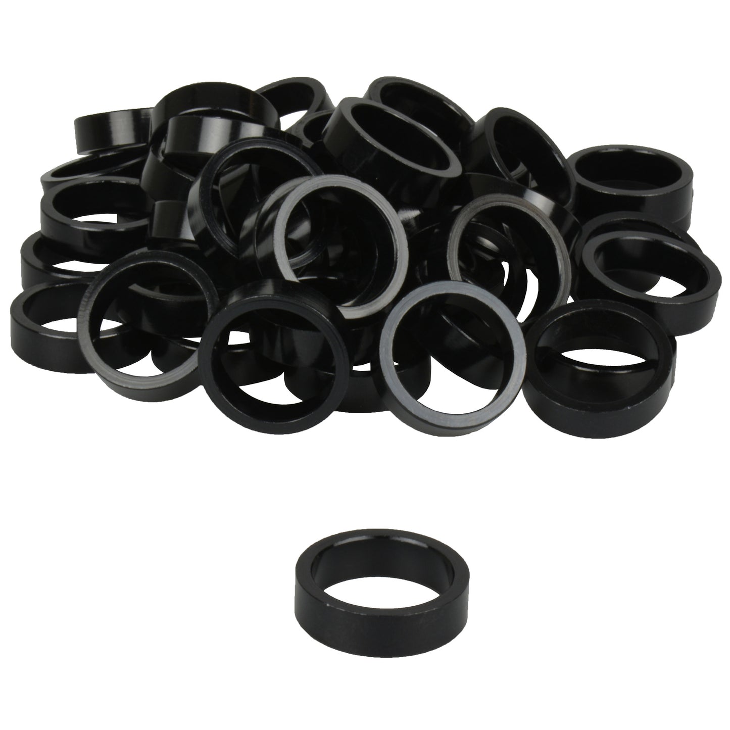VWP balhoofdtussenring spacer alu 10mm 1.1 8 zwart p 50