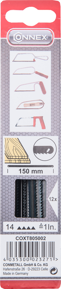 Connex vervangzaagblad 150mm (hout) 12st - coxt805002