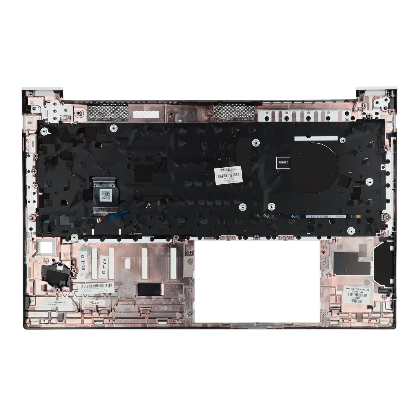 Ty Hp laptop toetsenbord azer be + top cover, bl - zilver