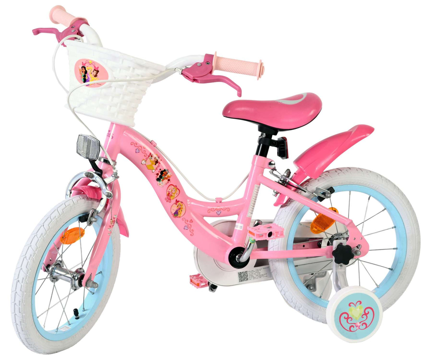 Disney Prinzessin Disney princess kinderfiets - meisjes - 14 inch - roze - twee handremmen