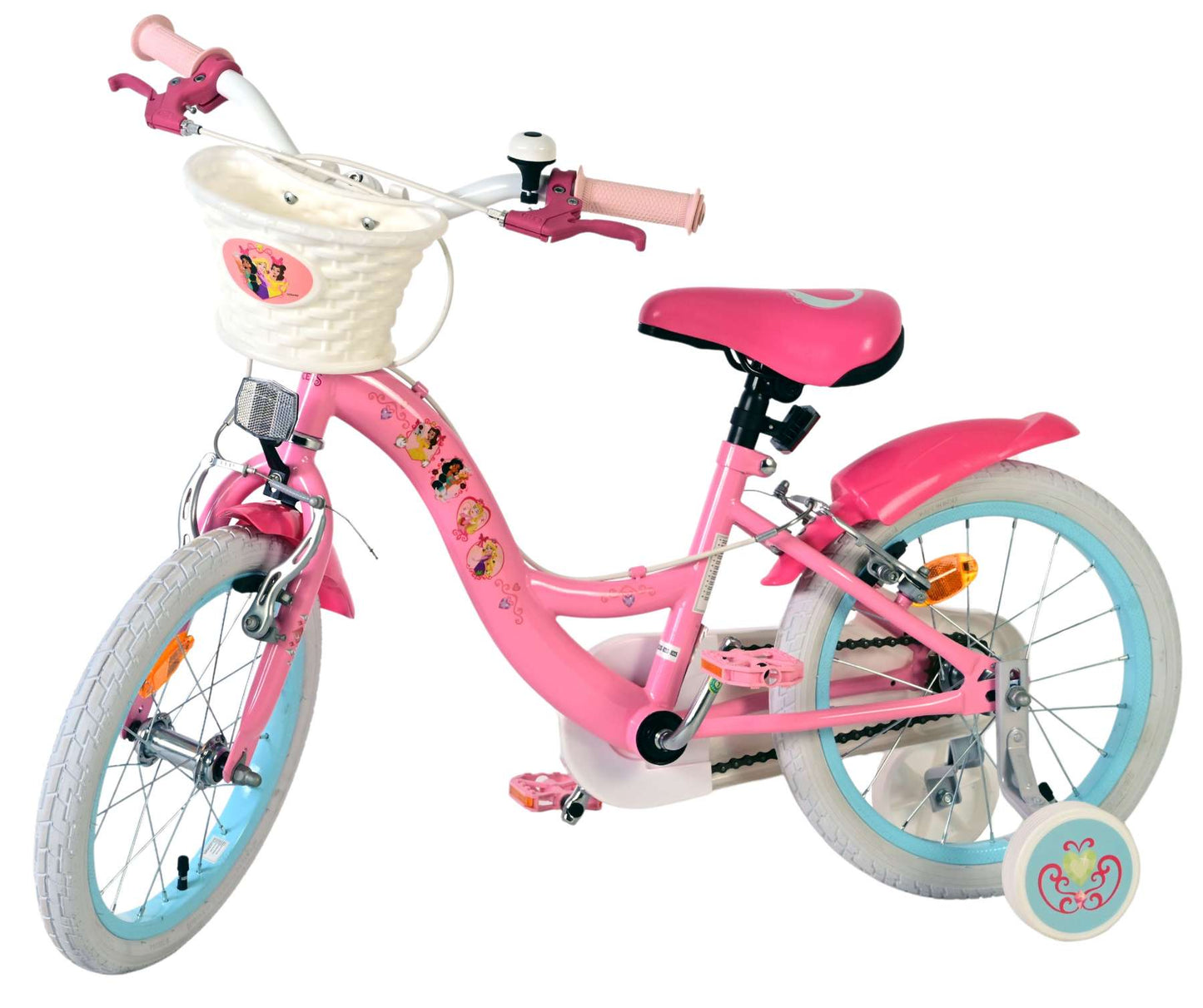 Disney Prinzessin Disney princess kinderfiets - meisjes - 16 inch - roze - twee handremmen