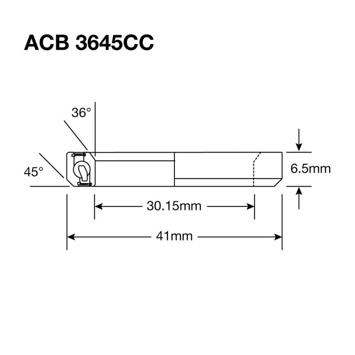 ENDURO BEARINGS Acb 3645 cc bo - abec 5 - black oxide (angular contact) - 30,2x41x6,5 (36x45°)