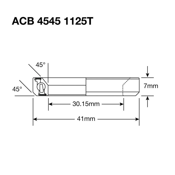 ENDURO BEARINGS Acb 4545 1125t ss - 440c stainless (angular contact) - 30,15x41x7 (45x45°)
