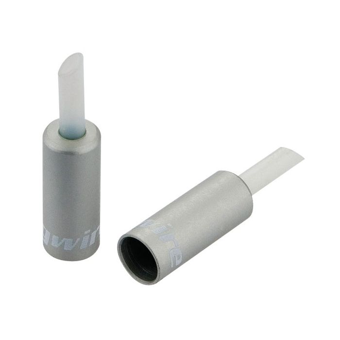 JAGWIRE End caps lined - 5mm brake - alloy (50pcs) - silver