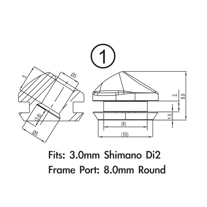 JAGWIRE Frame plug pack - closed type (5,7 to 6mm frame) (10pcs)