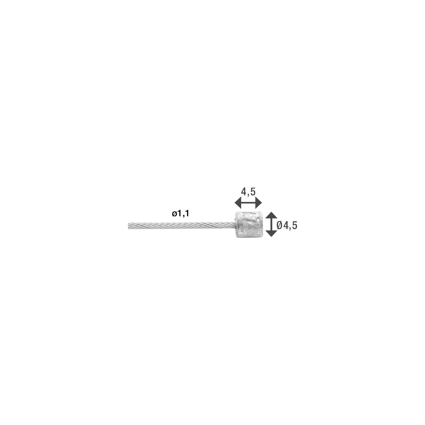 Elvedes schakelbinnenk 2250mm (50) RVS N-nippel 2021056-BOX