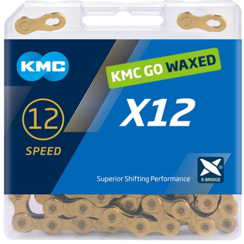KMC ketting x12 12v 126l waxed ti-n goud