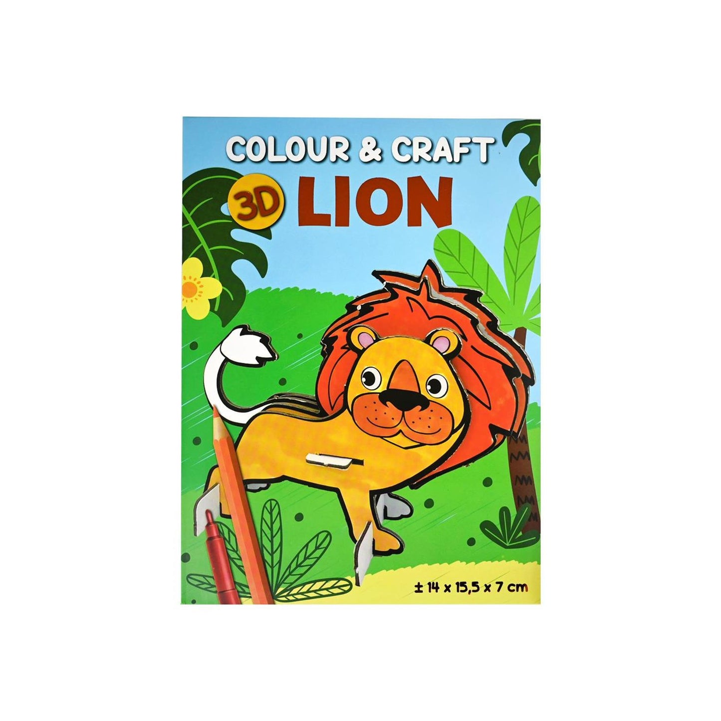 Kleur en knutsel je eigen 3D dier