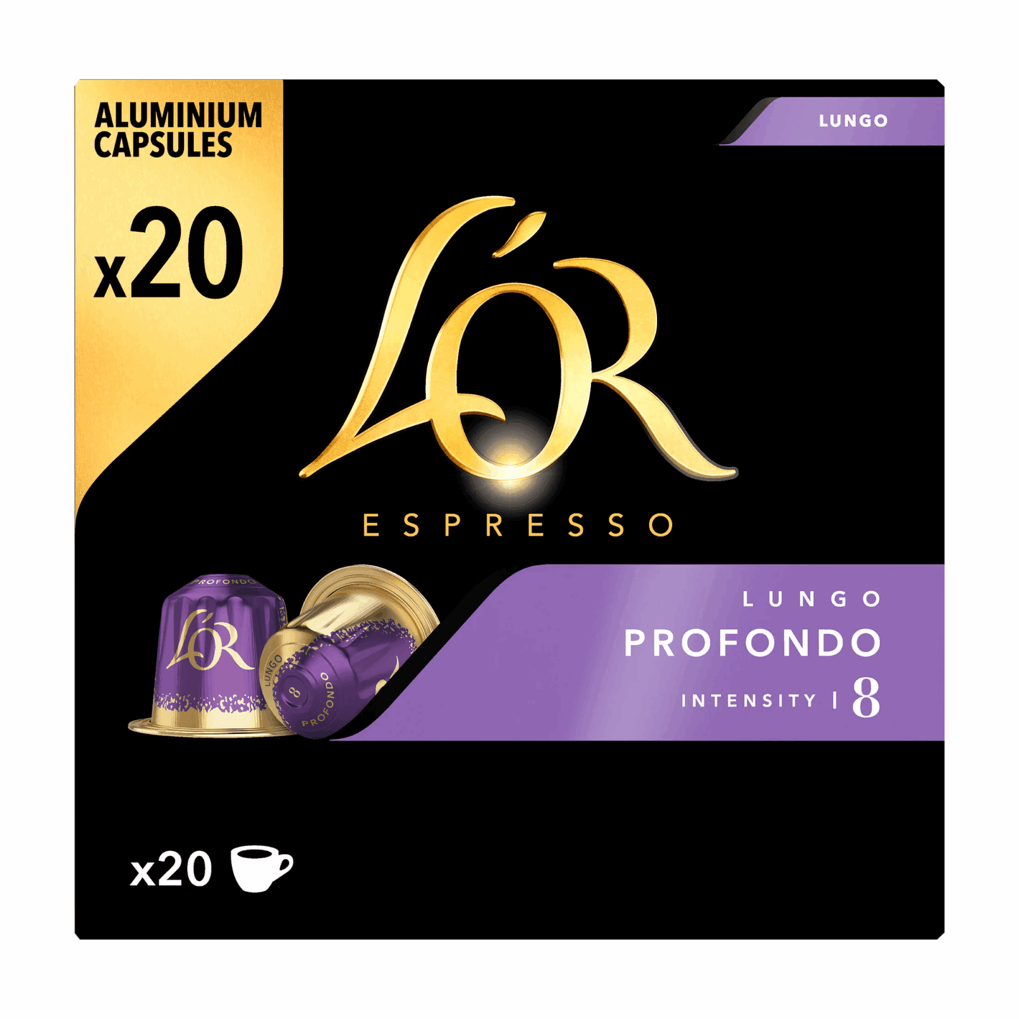 L'OR espressp lungo profondo (10x 20 cups)