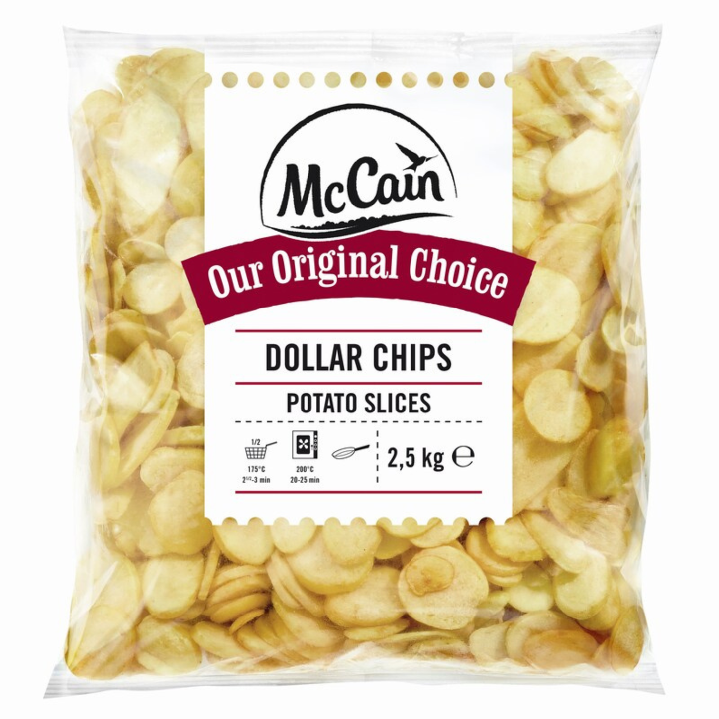 McCain dollar chips schijfjes (4x 2.5 kg)