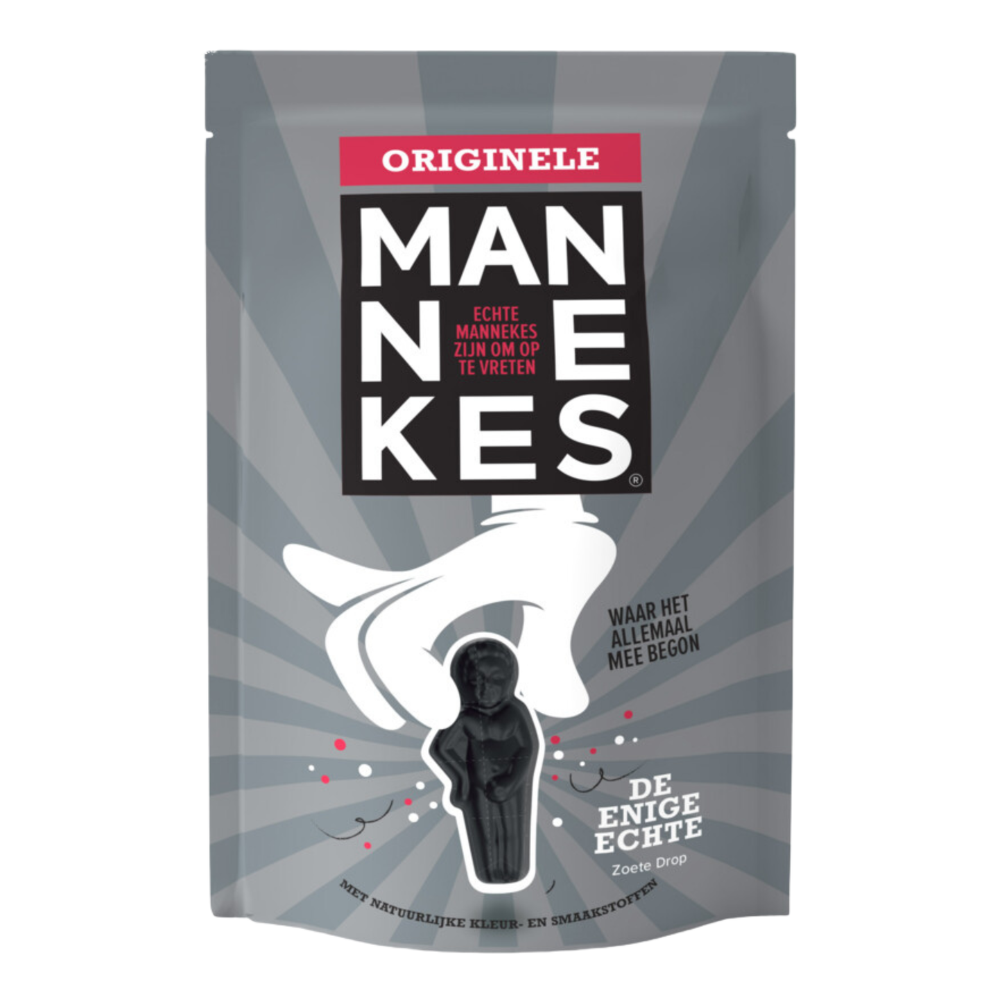 Echte Mannekes Originele drop mannekes zakje (25x 100 gr)