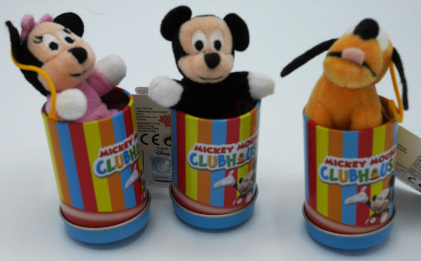 Van Der Doelen Mickey, minnie mouse en goofy in leuk disney blikje, 7 cm groot