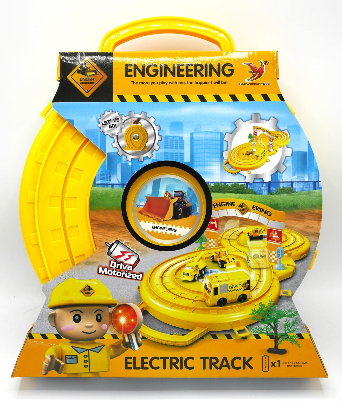 Jonotoys Emergency koffer werkverkeer auto rijdt op batterijen