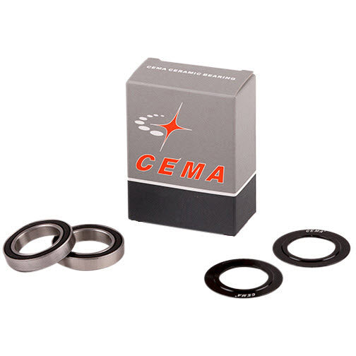 CEMA kogellager set voor 24mm bottom bracket rvs zwart