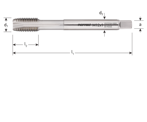 Rotec Machinetap din374 mf12x1.25