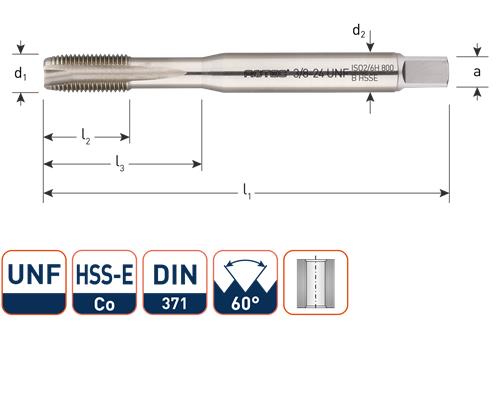Rotec Machinetap din371 1 4 unf