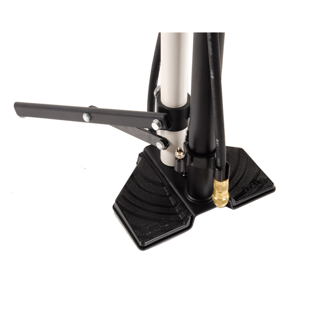 SapO hybrid vloerpomp m fiets standaard m manometer hv fv av