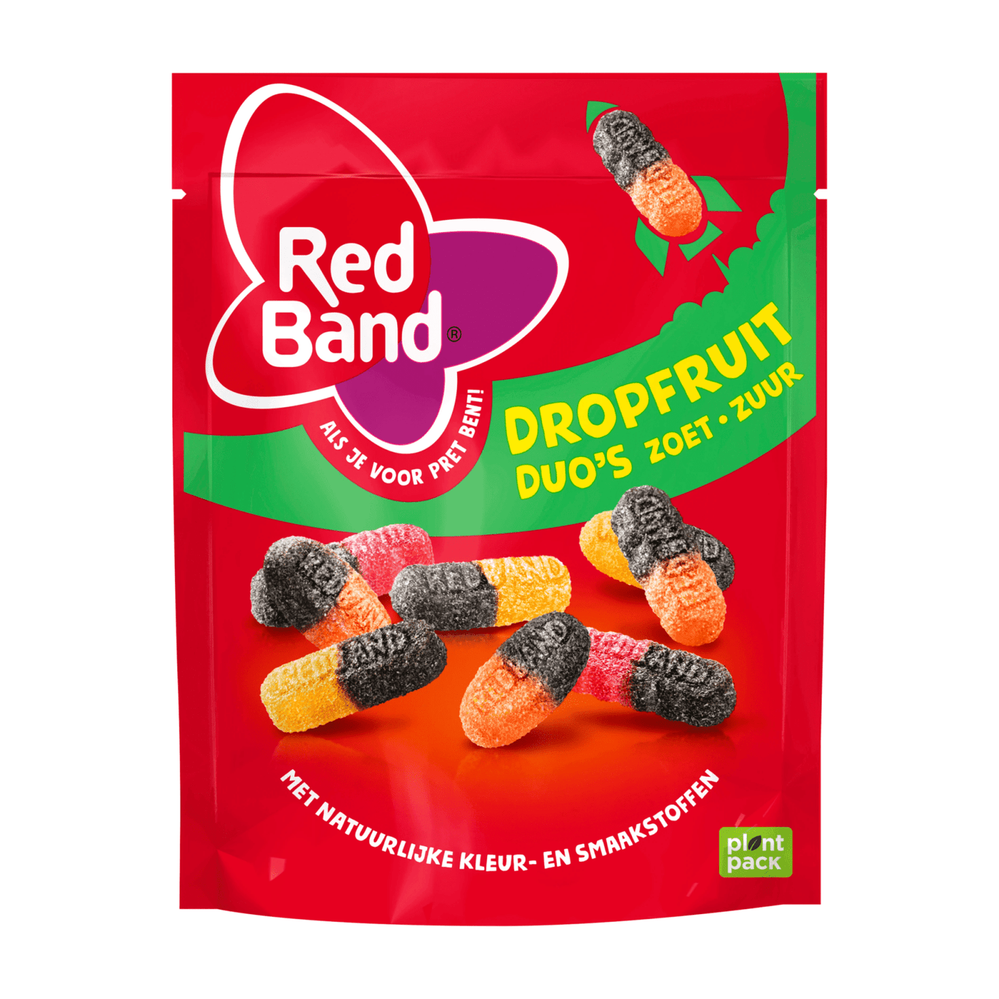 Red Band magic drop fruit duo's - snoep - zoet zuur drop - 10x235g