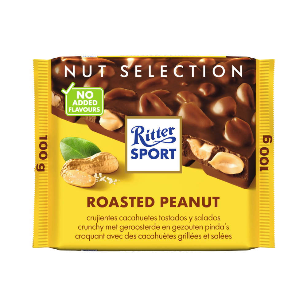 Ritter Sport melk chocolade met geroosterde licht gezouten pinda's (11x 100 gr)
