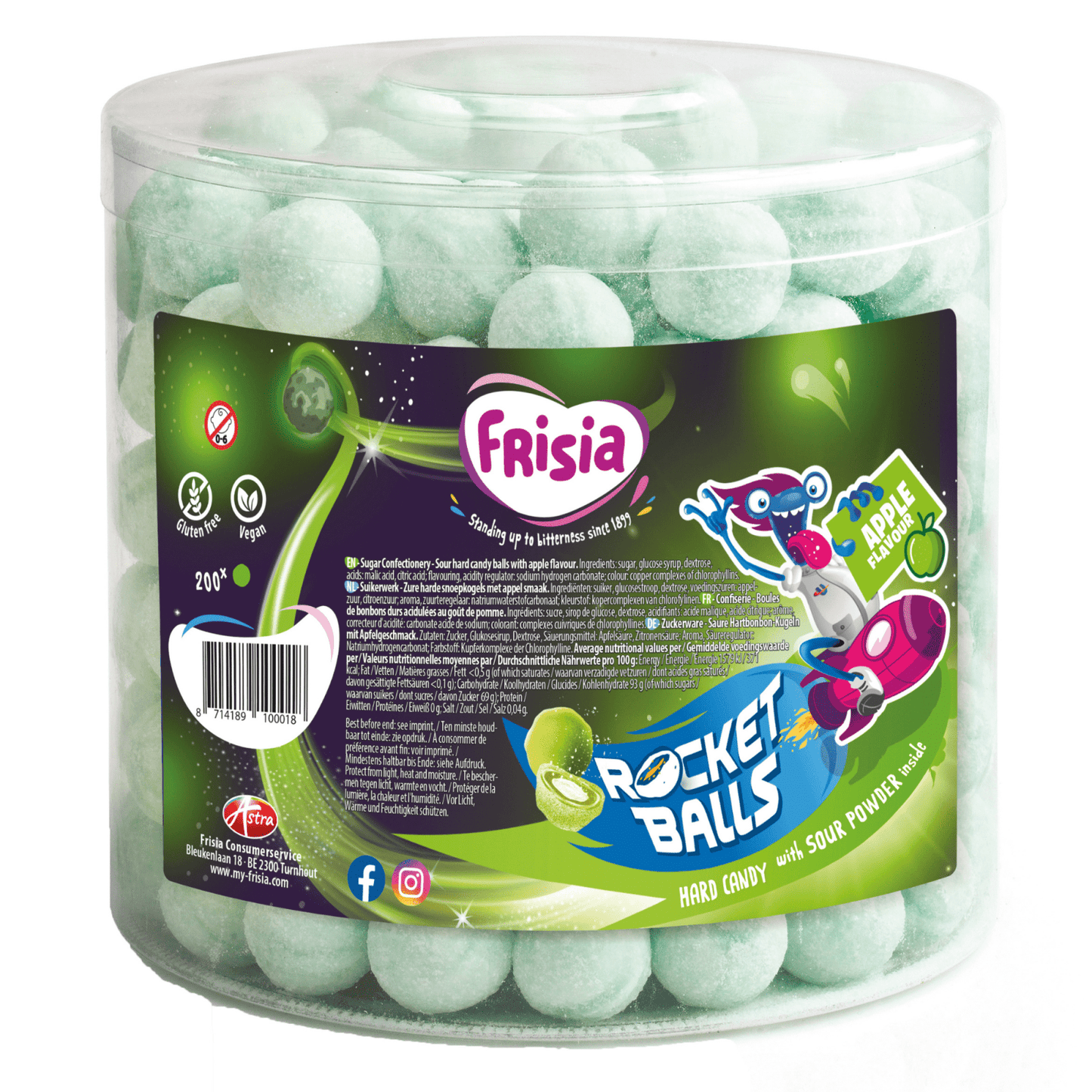 Frisia Rocket balls zure kogels appel (200 stuks)