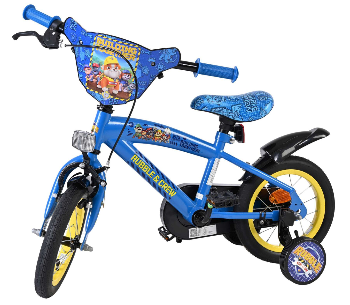 Rubble Crew Paw patrol - - kinderfiets - jongens - 12 inch - blauw