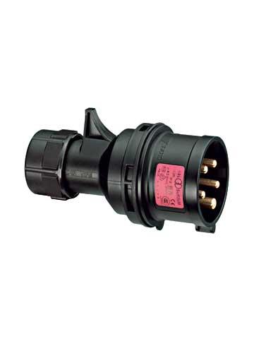 Abl Stekker 16a 3p 230v event zwart ip44