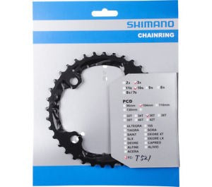 SHIMANO kettenblatt fc-t521 chain ring shim. fc-t521 36t al 4-arm 104mm