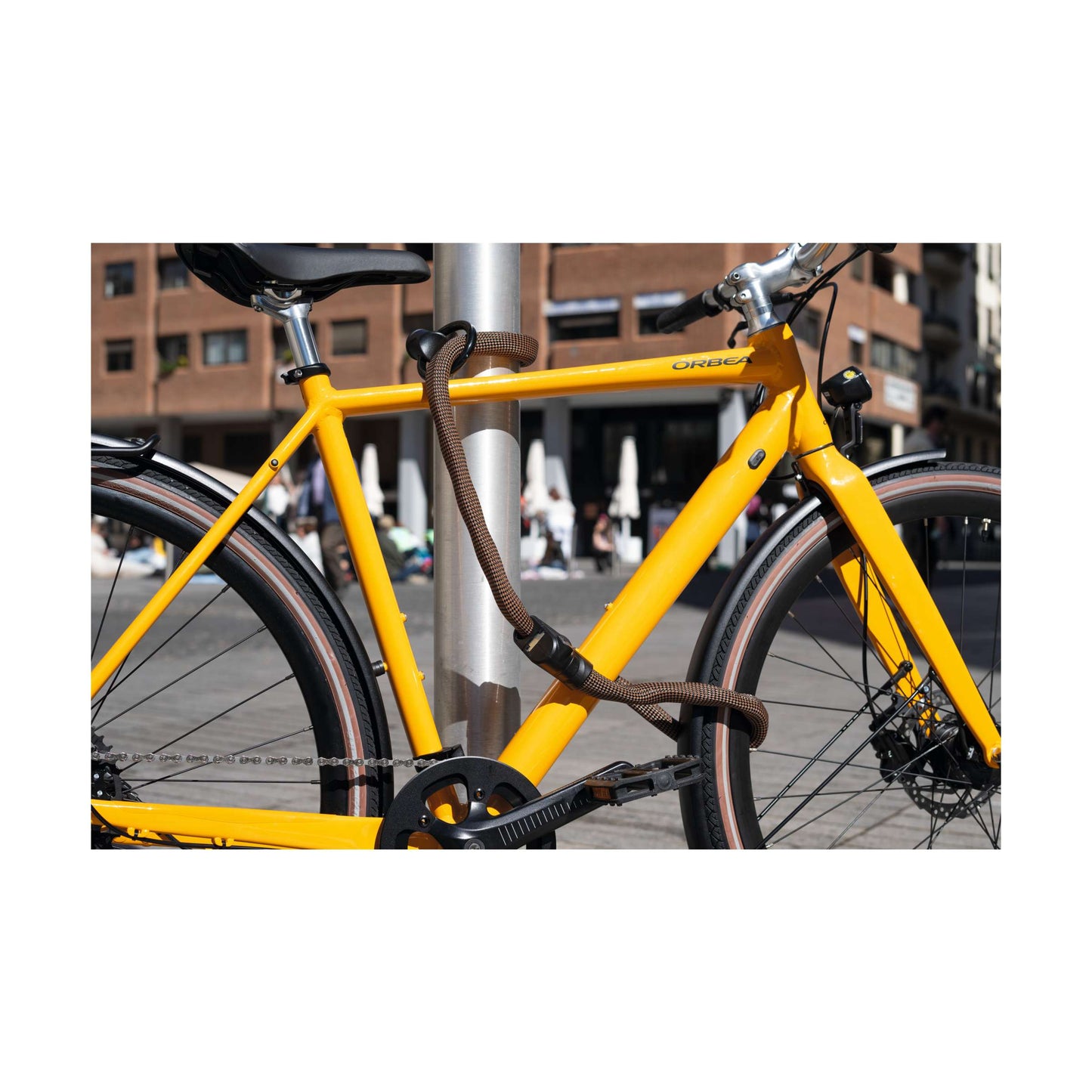 ABUS Fietsslot kettingslot - infinity loop 1806 - security level 6 - oranje - 140 cm - geschikt voor elektrische fietsen en stadsfietsen