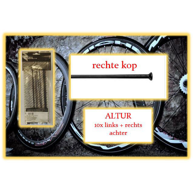 Miche spaak altur la+ra zwart (10st)