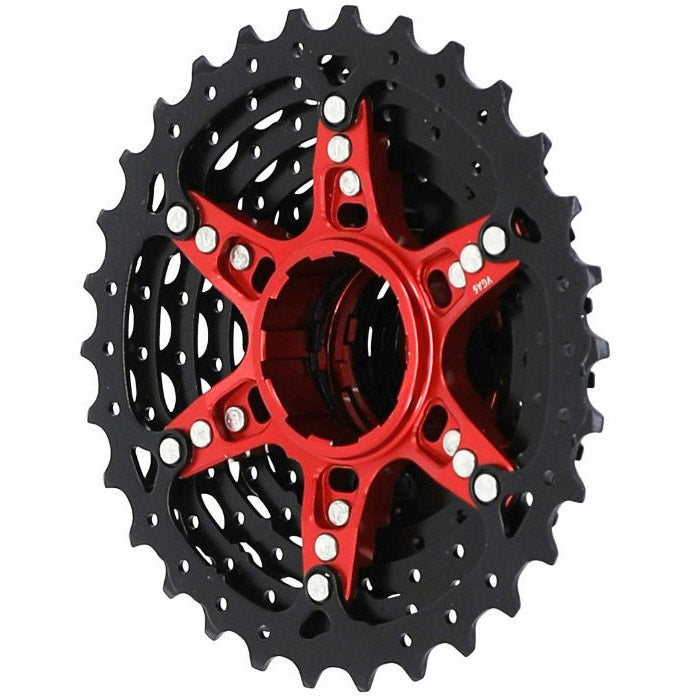 SunRace cassette csrz800 12v 11-34t zwart rood