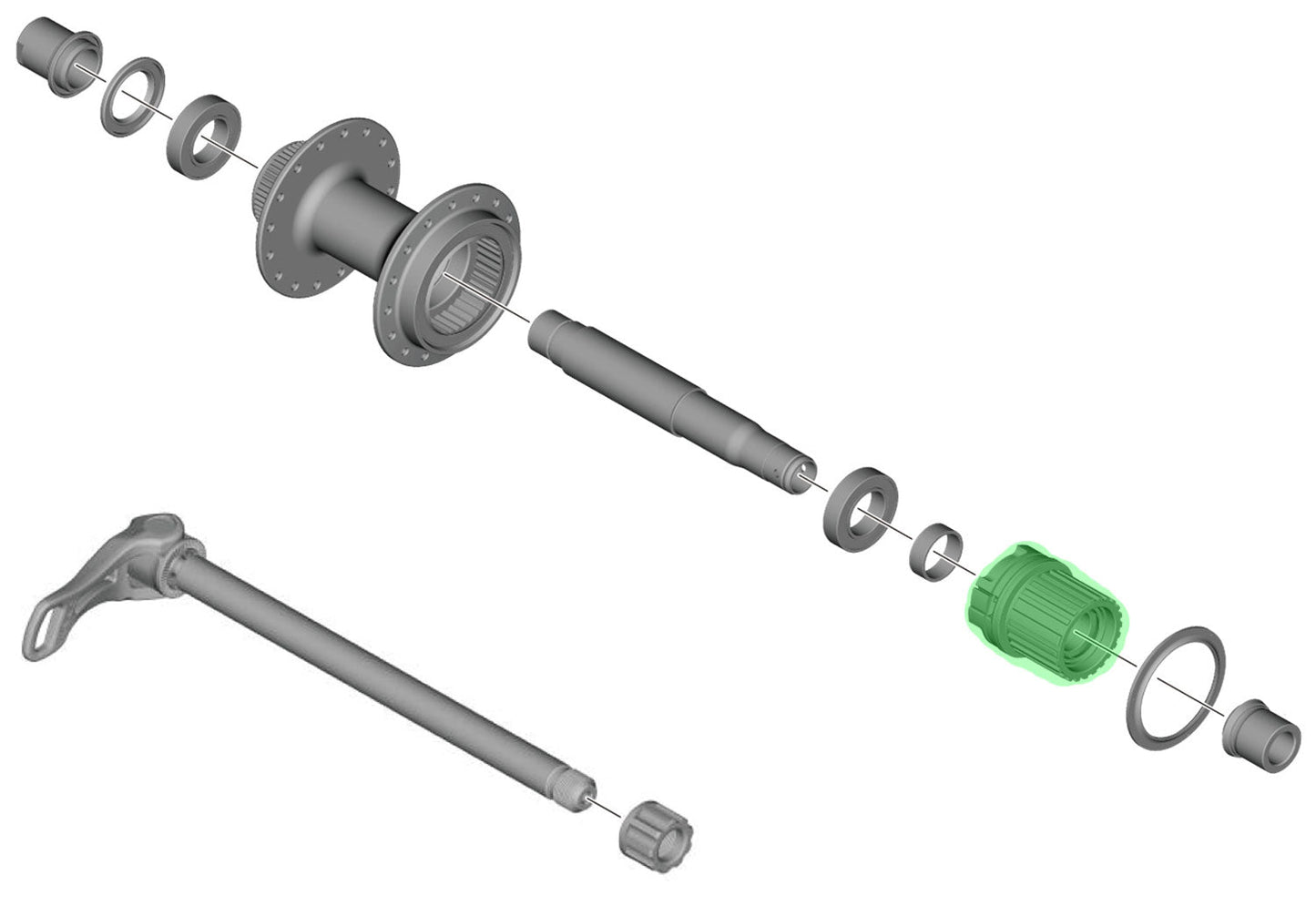 Shimano Benelux B.V. Shimano y3hu98020 cassettebody 12-sp fh-mt410