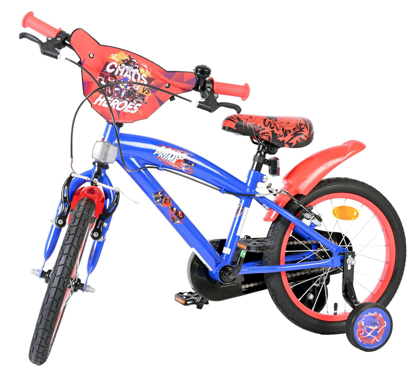 Volare Sonic kinderfiets - jongens - 16 inch - blauw - twee handremmen