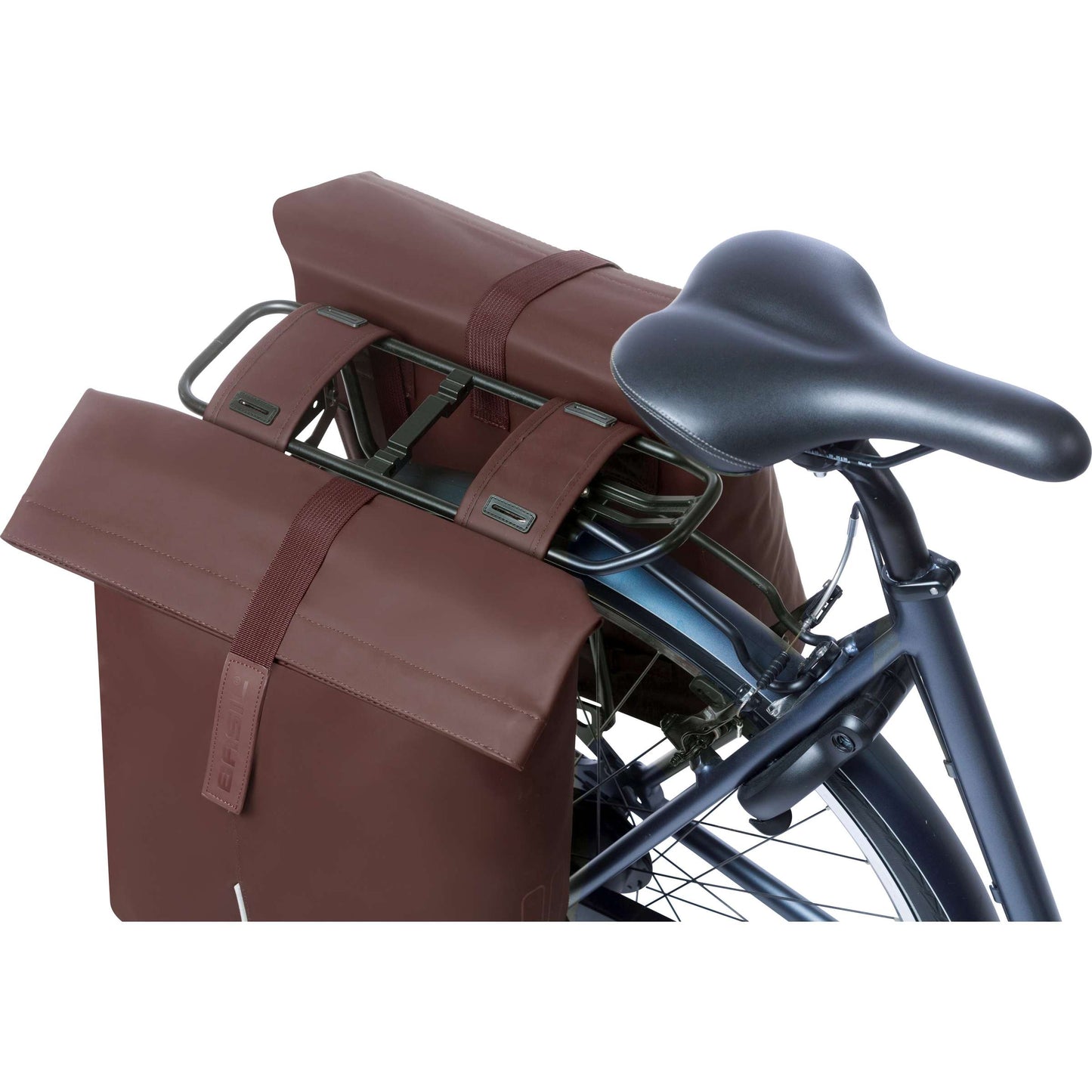 Basil Tas City Dubbel Vegan Leather | Roasted Brown