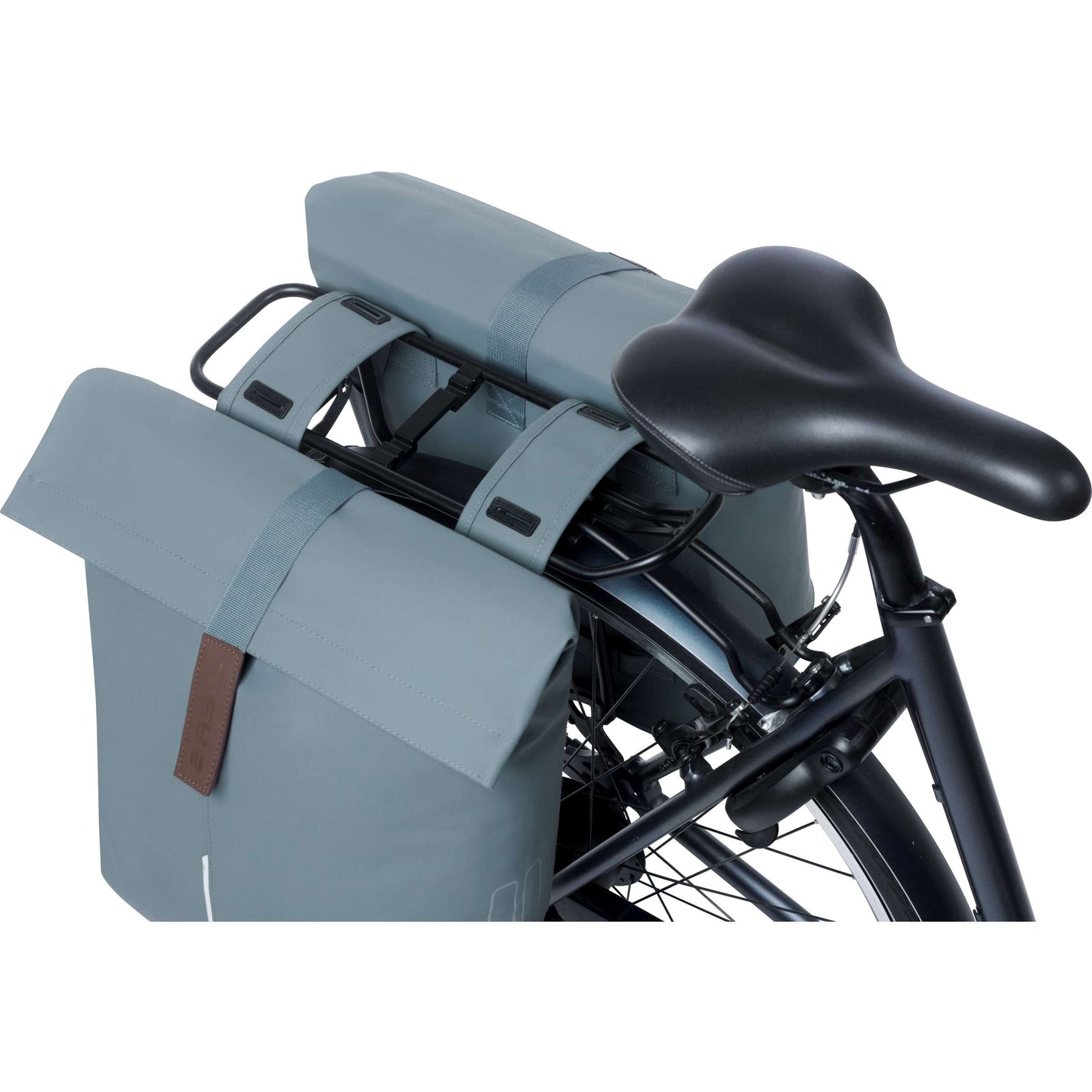 Basil Tas City Dubbel Vegan Leather | Graphite Blue
