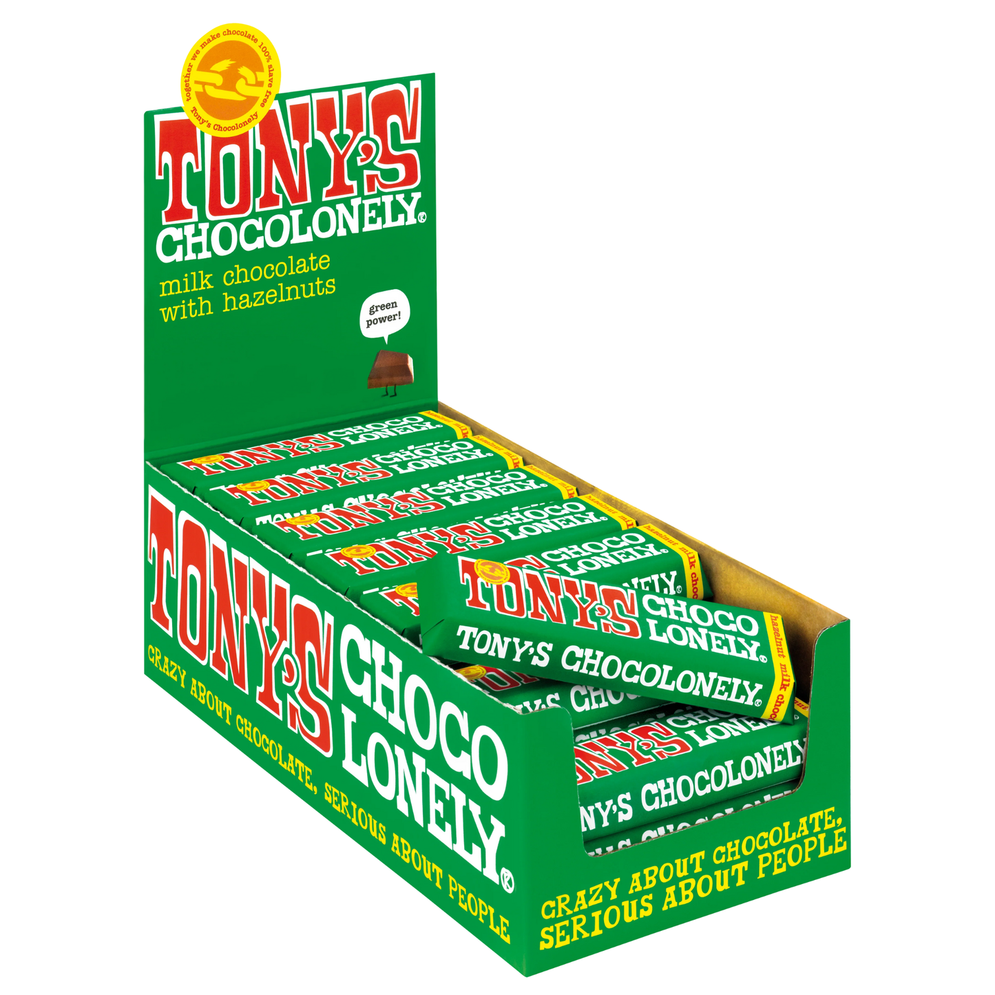 Tony's Chocolonely melkchocolade hazelnoot (35x 47gr)
