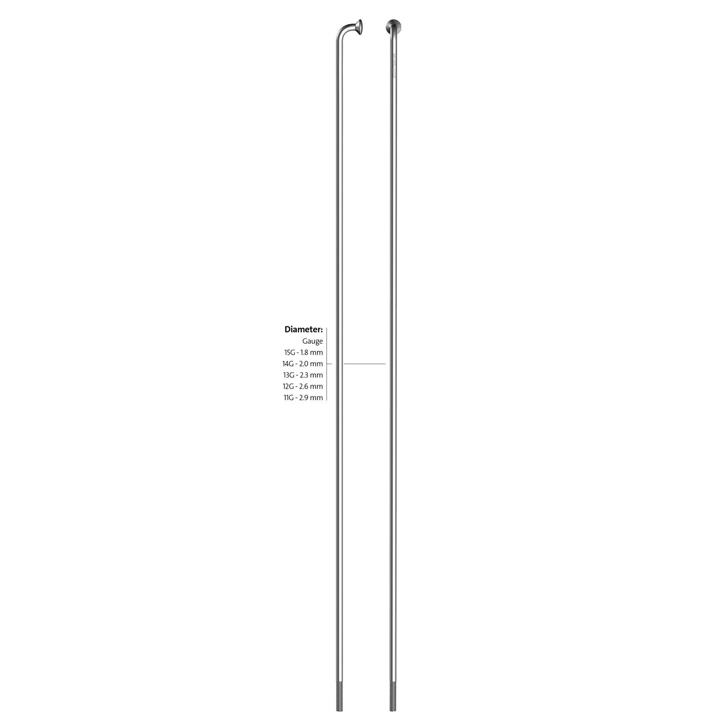 Sapim spaak 14-166 leader rvs zonder nippel (100st)