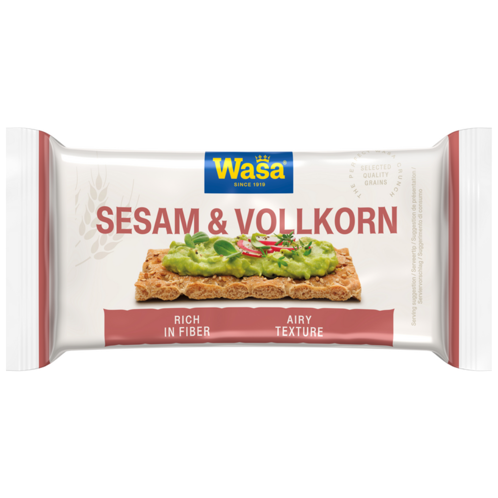Wasa sesam volkorn duo-pack (60x 27 gr)