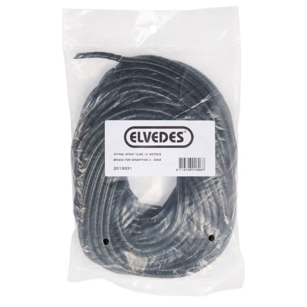 Elvedes Cable Systems BV Spiraalwikkelslang ø4mm elvedes bundel 3-8 mm (10 meter) - zwart