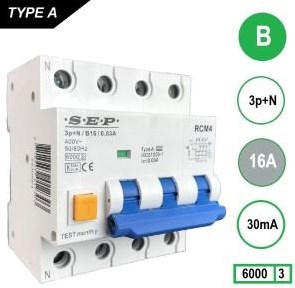 Enzo Aardlekautomaat 16a b kar 30ma 4p sep - 4518110