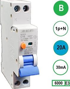 Enzo Aardlekautomaat 20a b kar 30ma 2p sep - 4518100