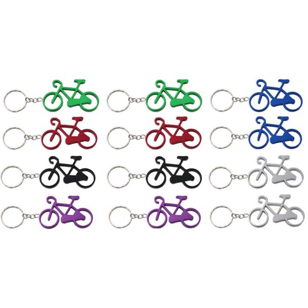 Mighty Sleutelhanger aluminium fiets (12 stuks)