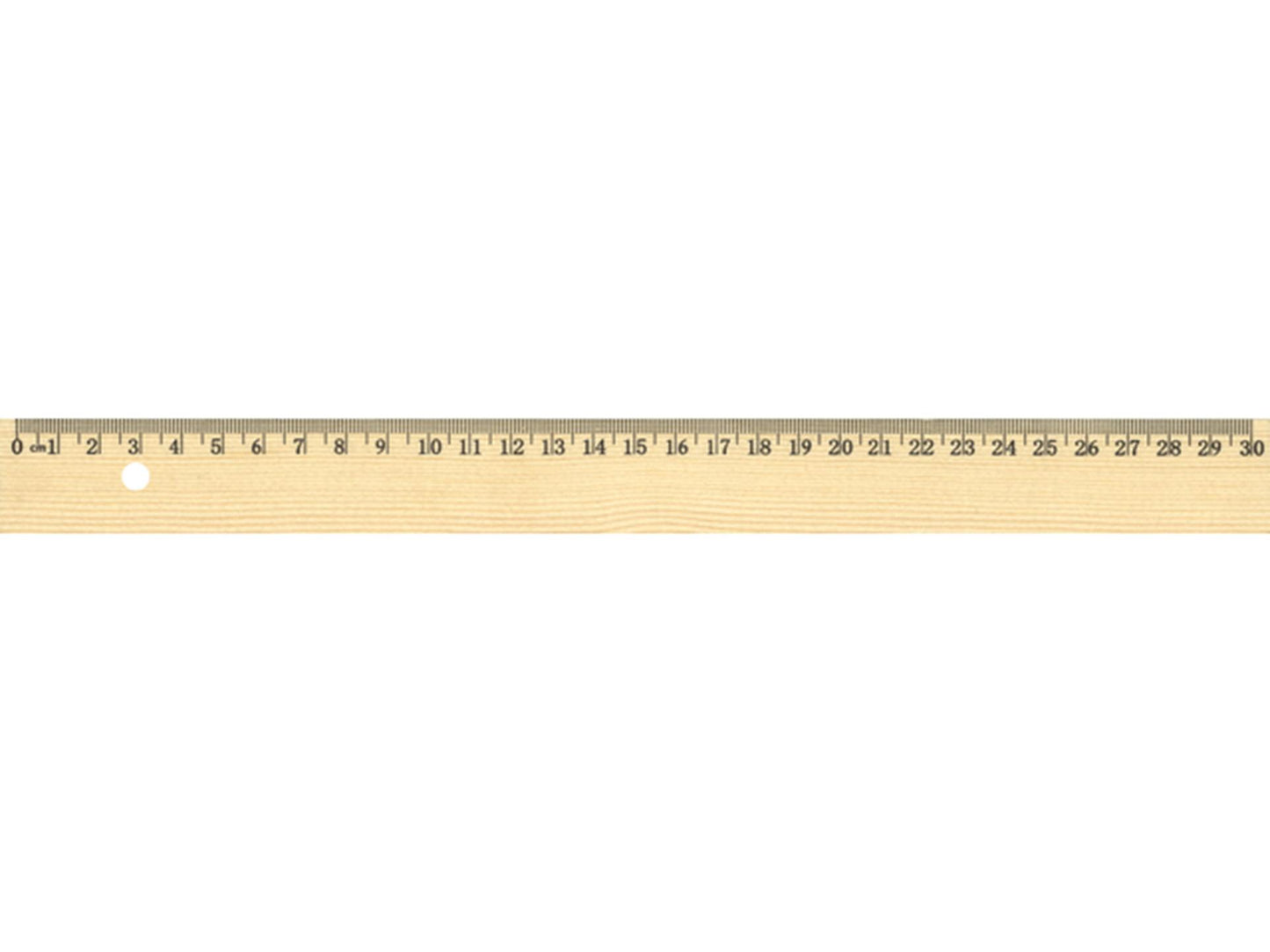 Kangaro Liniaal 30cm hout met metaalinleg