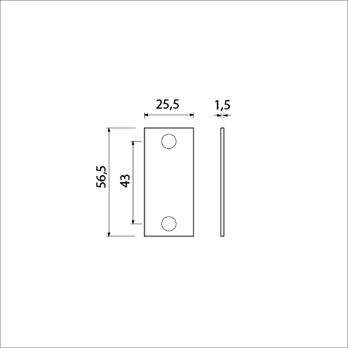 AMI afdekplaatje 4 vlak blind f-1 - 217031