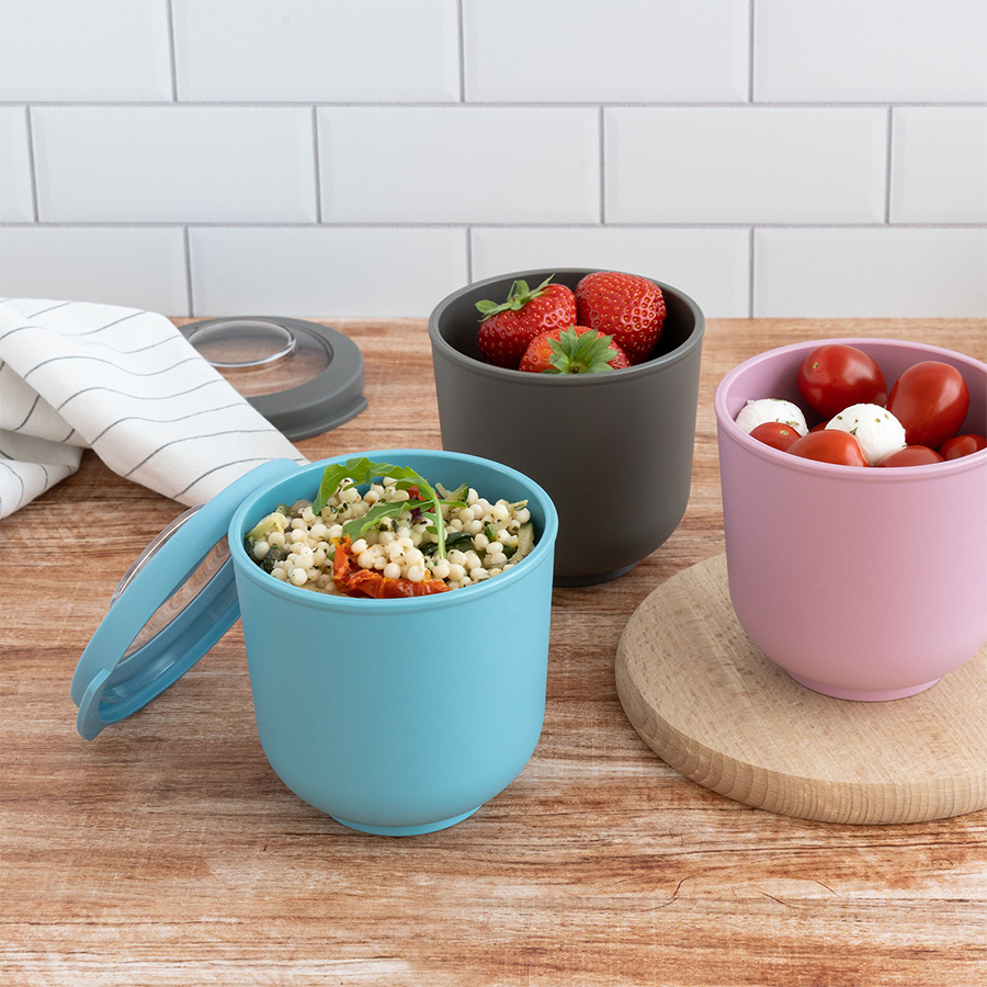Amuse Life Lunch Bowl Met Deksel Grijs 500ml