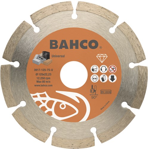 Bahco slijpschijf | diamant | voor betontegels en bouwmaterialen | 115 x 2.0 x 22.23 mm - 3917-115-7s-u