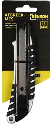 Enzo Benson afbreekmes 18mm aluminium zwart - 6410820