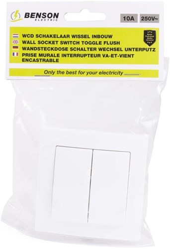 Enzo Benson inbouw schakelaar serie wit - 4650015
