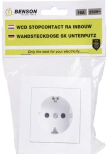 Enzo Benson inbouw stopcontact ra wit - 4650010