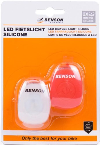 Enzo Benson led fietslampset 2 delig rood wit - 5700337